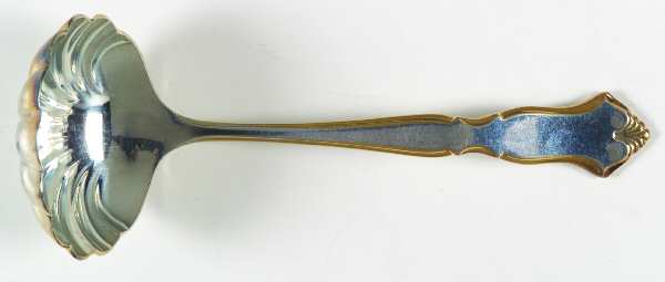 Golden Chadwick (Silverplate, Gold Accent, 1975) Solid Gravy Ladle