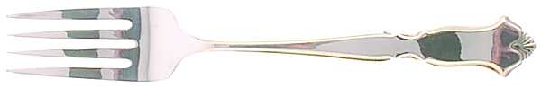 Golden Chadwick (Silverplate, Gold Accent, 1975) Individual Salad Fork
