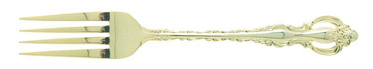 Golden Countess (Gold Electroplate, 1978) Fork by International Silver