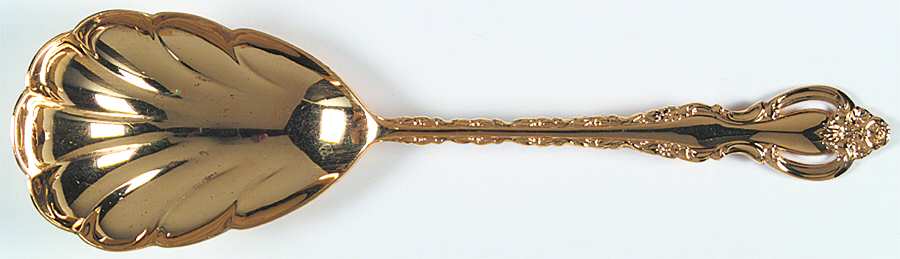 Golden Countess (Gold Electroplate, 1978) Solid Shell Casserole Spoon by International Silver