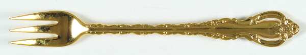 Golden Countess (Gold Electroplate, 1978) Cocktail/Seafood Fork by International Silver
