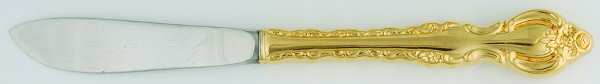 Golden Countess (Gold Electroplate, 1978) Modern Hollow Butter Spreader (Stainless) by International Silver