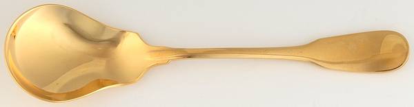 Golden Copley Square (Gold Electroplate) Sugar Shell Spoon