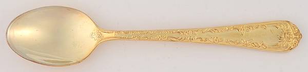 Golden Enchanted Rose (Gold Electroplate) Teaspoon by International Silver