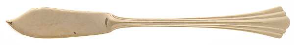 Golden Flair (Gold Electroplate) Flat Handle Master Butter Knife