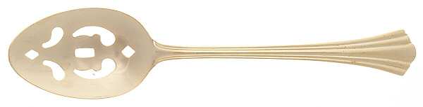 Golden Flair (Gold Electroplate) Pierced Tablespoon (Serving Spoon)