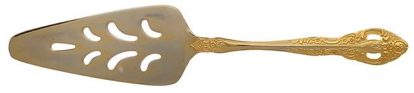 Golden Felice (Gold Electroplate) Solid Pierced Pie Server