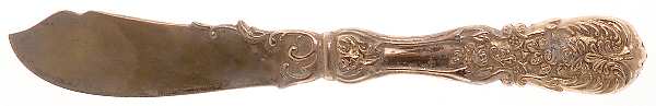Golden French Rose (Gold Electroplate) Hollow Handle Master Butter Knife