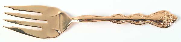 Golden Interlude (Gold Electroplate) Medium Solid Cold Meat Serving Fork
