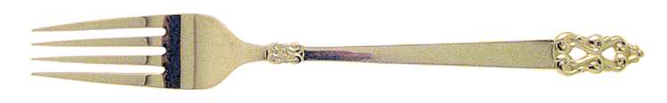 Golden King Frederick (Gold Electroplate) Fork by International Silver
