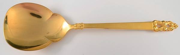 Golden King Frederick (Gold Electroplate) Solid Smooth Casserole Spoon