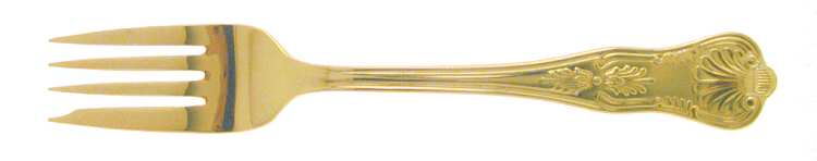 Gold Kings (Gold Electroplate) Individual Salad Fork