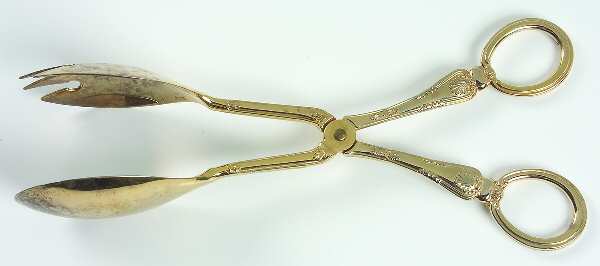 Gold Kings (Gold Electroplate) 1-Piece Salad Tongs