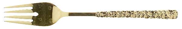 Golden Love-Precious Flower (Gold Electroplate) Individual Salad Fork