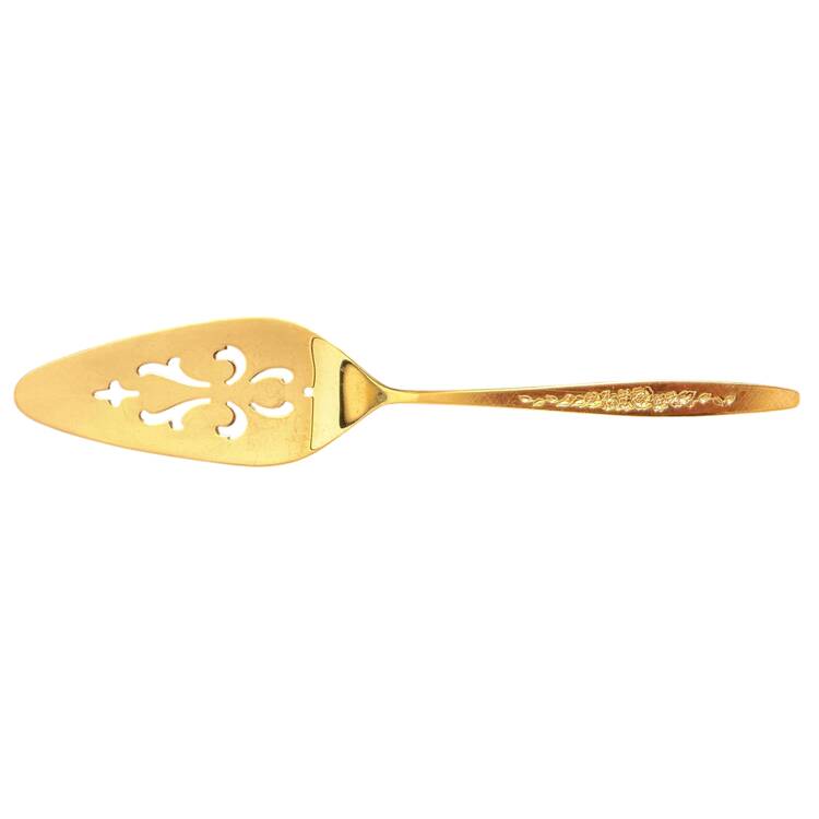 Golden Laurel Mist (Gold Electroplate) Solid Pierced Pie Server by International Silver