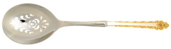Golden La Strada (Sterling, 1972) Casserole Spoon with Pierced Stainless Bowl HC