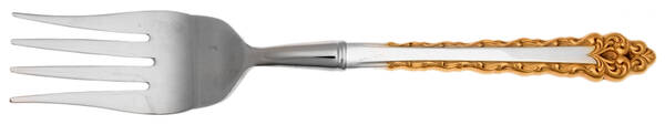Golden La Strada (Sterling, 1972) Cold Meat Fork Large, Stainless Tines HC