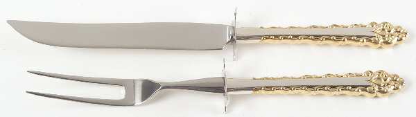 Golden La Strada (Sterling, 1972) Small Stainless Blade 2-Piece Steak Carving Set