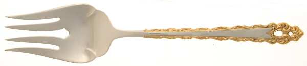 Golden La Strada (Sterling, 1972) Large Solid Cold Meat Serving Fork