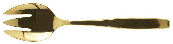 Golden Modern Living (Gold Electroplate) Small Solid Cold Meat Serving Fork