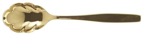 Golden Modern Living (Gold Electroplate) Sugar Shell Spoon