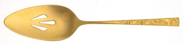 Golden Navaho (Gold Electroplate) Solid Pie Server by International Silver