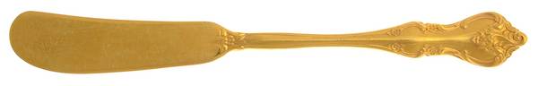 Golden Orleans (Gold Electroplate, 1981) Flat Handle Butter Spreader