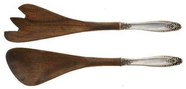 Golden Prelude (Sterling, 1988) Wooden Bowl 2 Piece Salad Set
