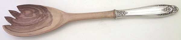 Golden Prelude (Sterling, 1988) Salad Serving Fork Wooden Prongs