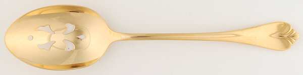 Golden Park Hill (Gold Electroplate, 1985) Pierced Tablespoon (Serving Spoon)