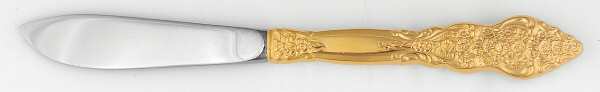 Golden Renaissance (Gold Electroplate) Modern Hollow Butter Spreader (Stainless)