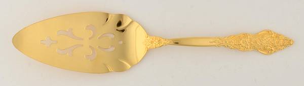 Golden Renaissance (Gold Electroplate) Solid Pierced Pie Server