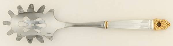 Golden Royal Danish (Gold Accent) Pasta Server with Stainless Bowl