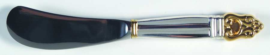 Golden Royal Danish (Gold Accent) Butter Spreader Hollow Hdl-Paddle/Stainless Blade