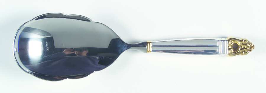 Golden Royal Danish (Gold Accent) Rice Spoon-Stainless Bowl