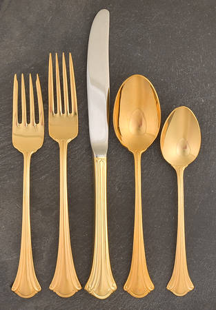 Gold Resplendence (Gold Electroplate, 1984) 5 Piece Place Setting