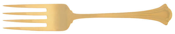 Gold Resplendence (Gold Electroplate, 1984) Large Solid Cold Meat Serving Fork