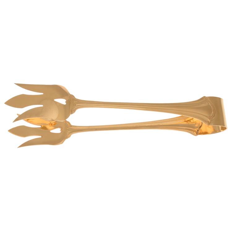 Gold Resplendence (Gold Electroplate, 1984) Solid Lettuce Tongs