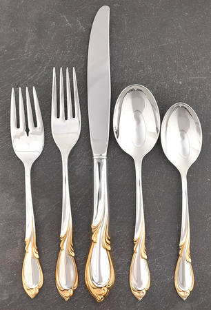 Golden Rhapsody, New (Sterling, 1957) 5 Piece Place Size Setting