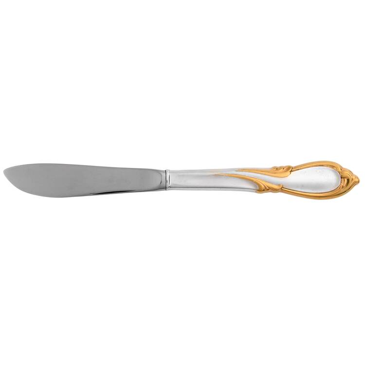 Golden Rhapsody, New (Sterling, 1957) Modern Hollow Butter Spreader (Stainless)