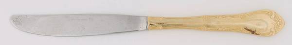 Golden Rose Tiara (Gold Electroplate) Modern Hollow Knife