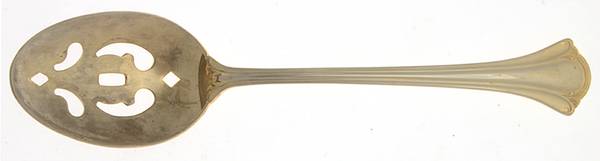 Golden Serenity (Gold Electroplate) Pierced Tablespoon (Serving Spoon)
