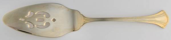 Golden Serenity (Gold Electroplate) Server-Pie/Solid-Pierced