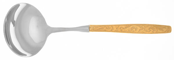 Golden Scroll-Americana Golden Heritage Gravy Ladle with No Spout Stainless Bowl HC
