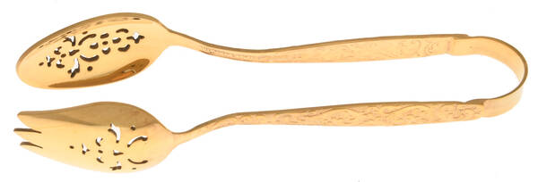 Golden Scroll-Americana Golden Heritage Ice Serving Tongs Small HC
