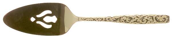 Golden Scroll-Americana Golden Heritage Solid Pierced Pie Server
