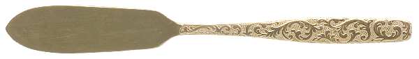 Golden Scroll-Americana Golden Heritage Flat Handle Master Butter Knife