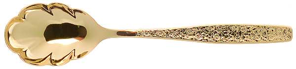 Golden Spring Garden (Gold Electroplate) Sugar Shell Spoon