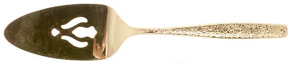 Golden Spring Garden (Gold Electroplate) Solid Pierced Pie Server