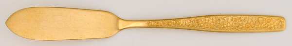 Golden Spring Garden (Gold Electroplate) Flat Handle Master Butter Knife